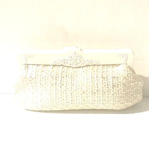 EUC MAC Ivory, Cream & Silver Handbag